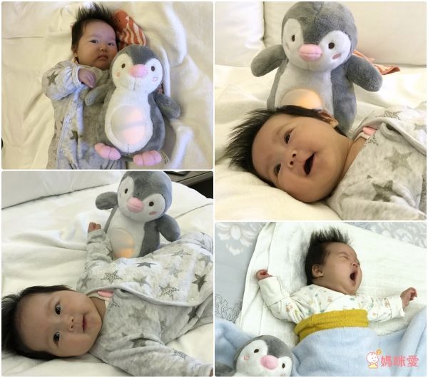 小牛津 - 安撫企鵝寶貝-絨毛企鵝+充電線+使用說明(充電式免裝電池)-粉色