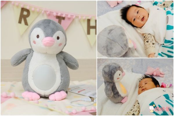 小牛津 - 安撫企鵝寶貝-絨毛企鵝+充電線+使用說明(充電式免裝電池)-粉色