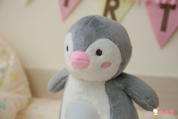 小牛津 - 安撫企鵝寶貝-絨毛企鵝+充電線+使用說明(充電式免裝電池)-粉色