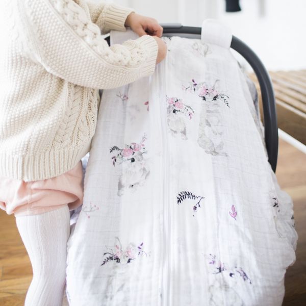 美國 Bebe au Lait 提籃型汽座蓋巾