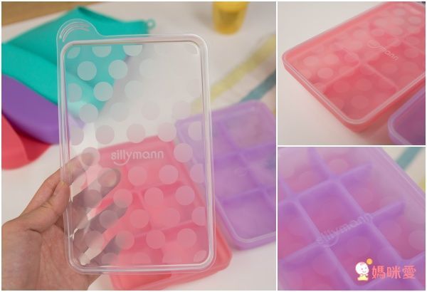 韓國 sillymann - 100%鉑金矽膠副食品分裝盒-12格-紫色-30ml/格