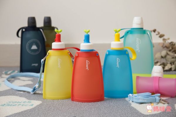 韓國 sillymann - 100%鉑金矽膠簡約便攜捲式水瓶-星空黑-550ml