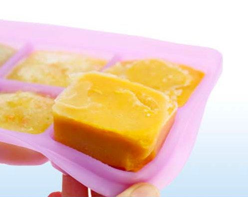 韓國 sillymann - 100%鉑金矽膠副食品分裝盒-12格-紫色-30ml/格