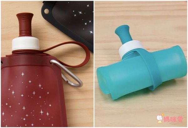 韓國 sillymann - 100%鉑金矽膠簡約便攜捲式水瓶-星空黑-550ml