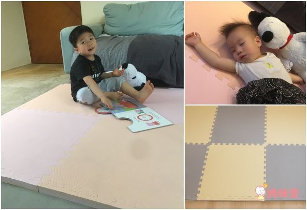 Pato.Pato - EVA巧拼地墊-馬卡龍雙色雙面-黃&淺綠 (60x60x2cm)-12片 (附贈邊條x24)