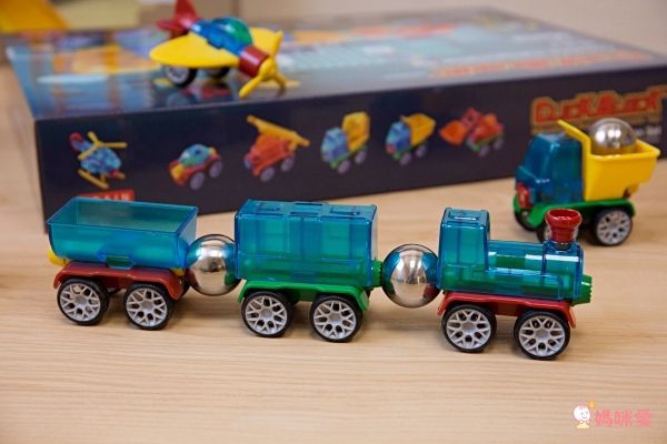 韓國 MagKinder x Click Block - 科學磁力棒-交通工具-55件組