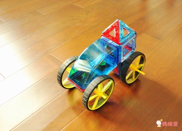 韓國 MagKinder x Click Block - 2D 磁性建構片-疾風電動變形車-43件組