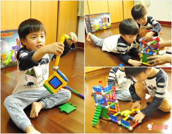 韓國 MagKinder x Click Block - 2D 磁性建構片-疾風電動變形車-43件組