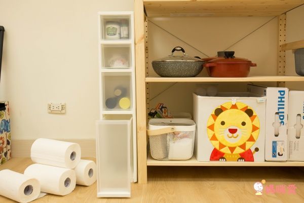 日本JEJ - 日本製移動式抽屜隙縫櫃-18cm寬-白透-2低1中1高抽