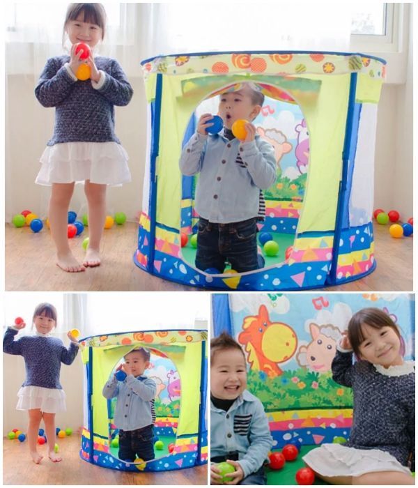 DJ Toys【二合一聲光遊戲墊╱球池帳篷】過年親朋好友~小孩同樂必備♬
