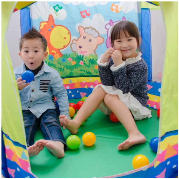 DJ Toys【二合一聲光遊戲墊╱球池帳篷】過年親朋好友~小孩同樂必備♬