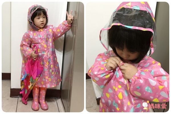 日本 Sheil&Sheil - 小童雨衣(安全反光設計)-繽紛雨滴-粉紅 (S[身高100~115cm])