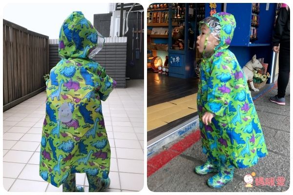 日本 Sheil&Sheil - 小童雨衣(安全反光設計)-繽紛雨滴-粉紅 (S[身高100~115cm])