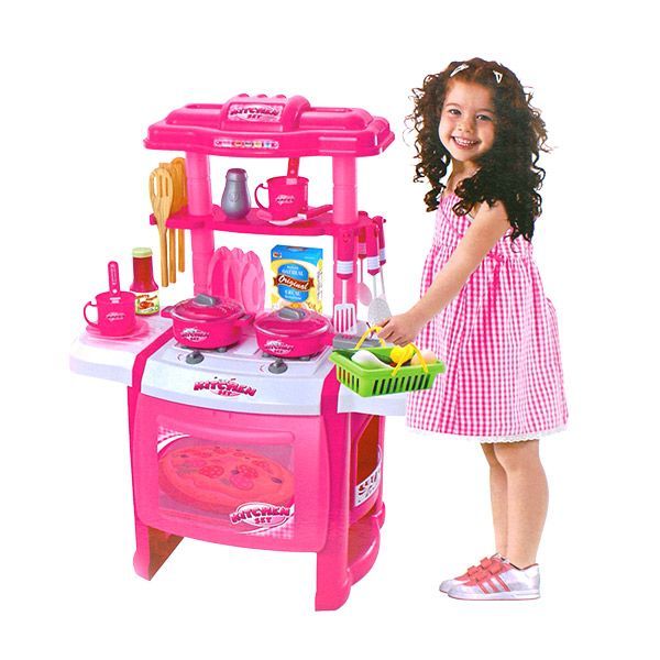酷比樂 - 聲光廚具台-WD-A18-粉紅色
