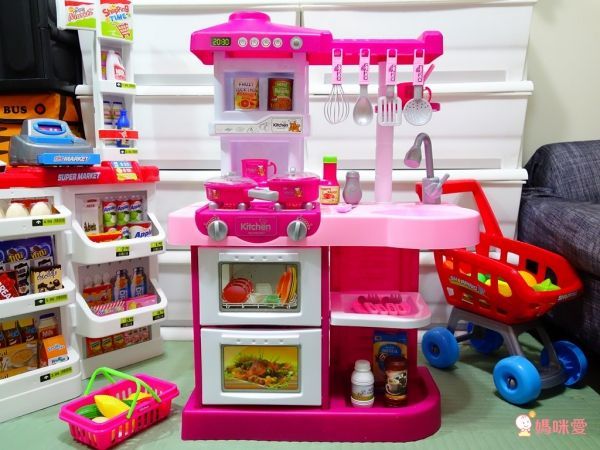 酷比樂 - 聲光廚具台-WD-A18-粉紅色