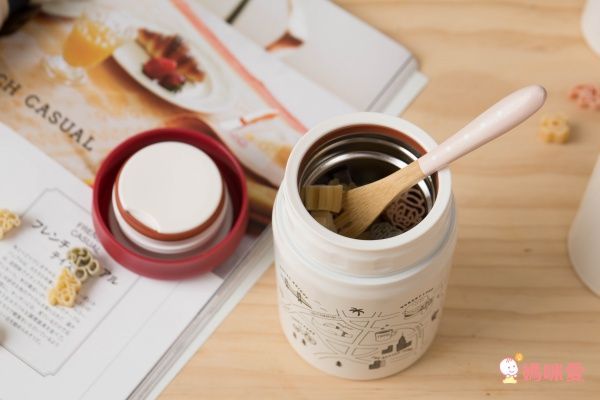 日本polarbearsfam - 大白祝日雙層不鏽鋼真空悶燒罐-藍-320ml