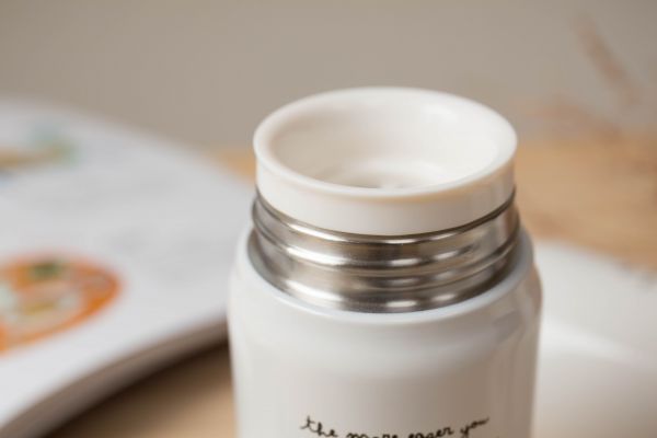 日本polarbearsfam - 大白祝日雙層不鏽鋼真空悶燒罐-藍-320ml