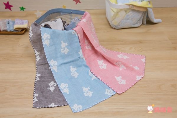 日本桃雪 紗布口水巾/方巾/嬰兒被