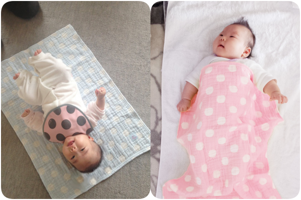 日本桃雪 紗布口水巾/方巾/嬰兒被