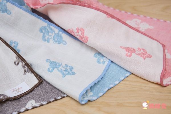 日本桃雪 紗布口水巾/方巾/嬰兒被