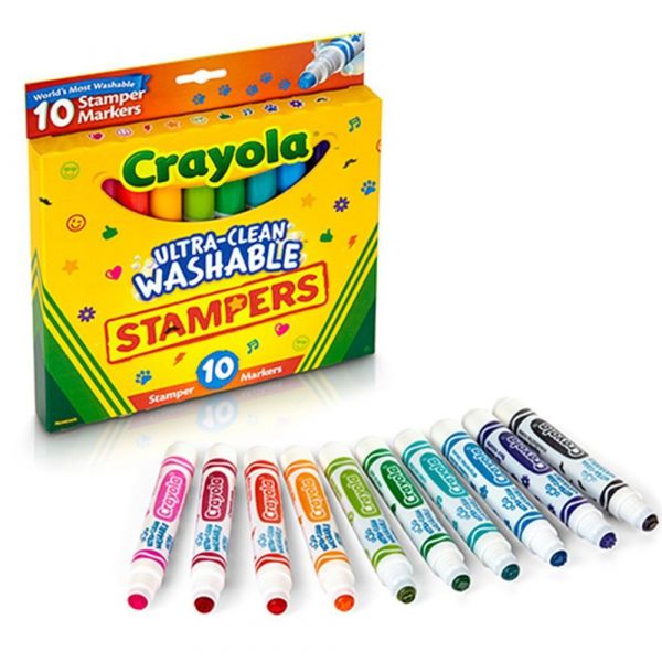 相見恨晚！【美國 Crayola 繪兒樂】可水洗系列 ❤ 彩色筆╱蠟筆╱印章筆