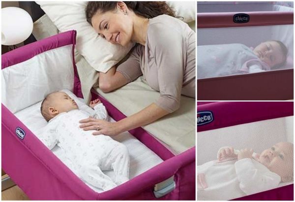 義大利 chicco - Next 2 Me多功能移動舒適床邊床-絢暮杏