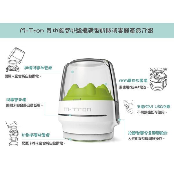 英國 MTRON - 多功能攜帶型紫外線奶瓶消毒器-旅行收納組