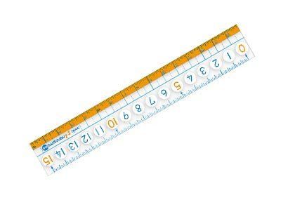 日本文具 SONIC - nanopita學童用 大數字尺規4件組-尺+三角板*2+量角器