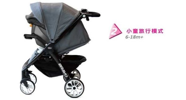 義大利 chicco - Bravo極致完美手推車限定版-尊爵灰