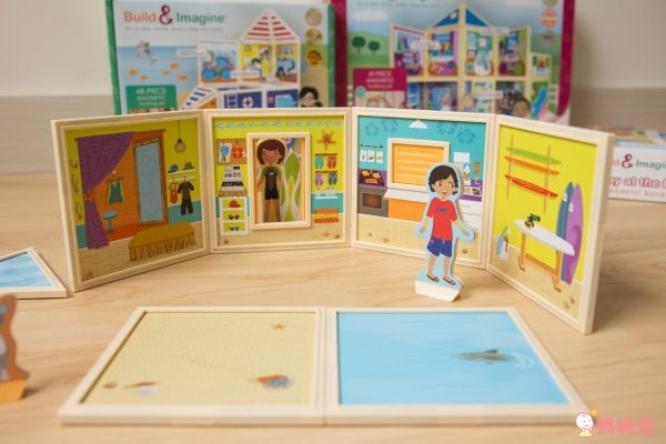 美國 Build & Imagine - 百變娃娃屋-陽光沙灘-54pcs