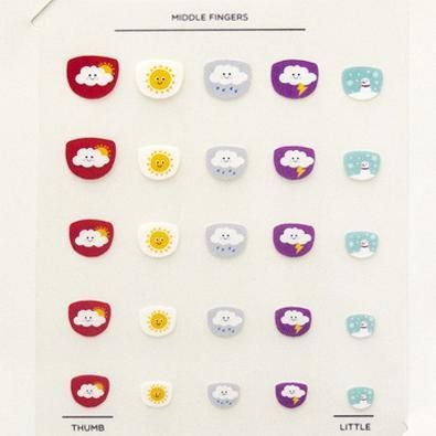 韓國 Little Miss Sunshine 無毒兒童耳環貼紙/指甲貼紙