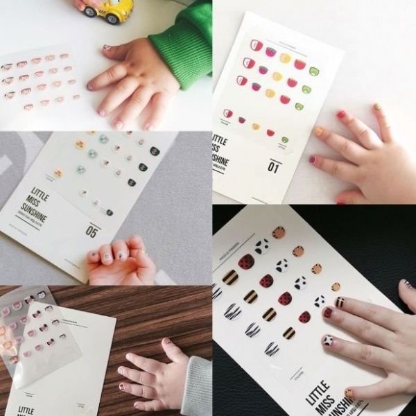 韓國 Little Miss Sunshine 無毒兒童耳環貼紙/指甲貼紙