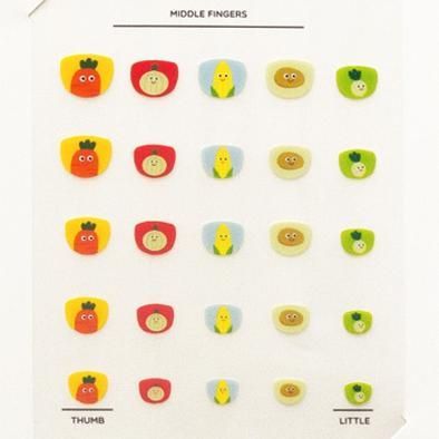 韓國 Little Miss Sunshine 無毒兒童耳環貼紙/指甲貼紙