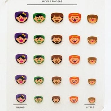 韓國 Little Miss Sunshine 無毒兒童耳環貼紙/指甲貼紙