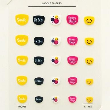 韓國 Little Miss Sunshine 無毒兒童耳環貼紙/指甲貼紙