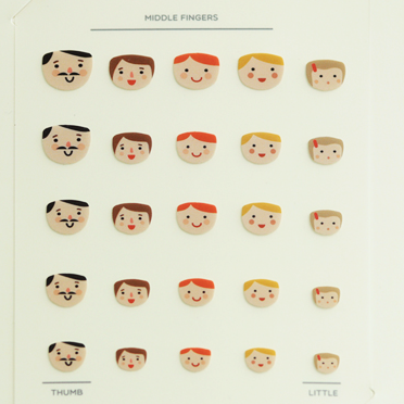 韓國 Little Miss Sunshine 無毒兒童耳環貼紙/指甲貼紙