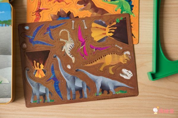 香港4M創意玩具 - 【動物世界磁貼三入組】-野生動物+蟲蟲世界+侏儸紀