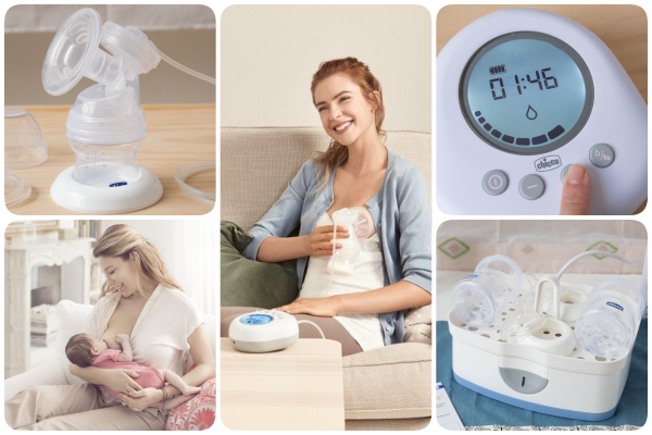 義大利Chicco 電動吸乳器、蒸氣消毒鍋