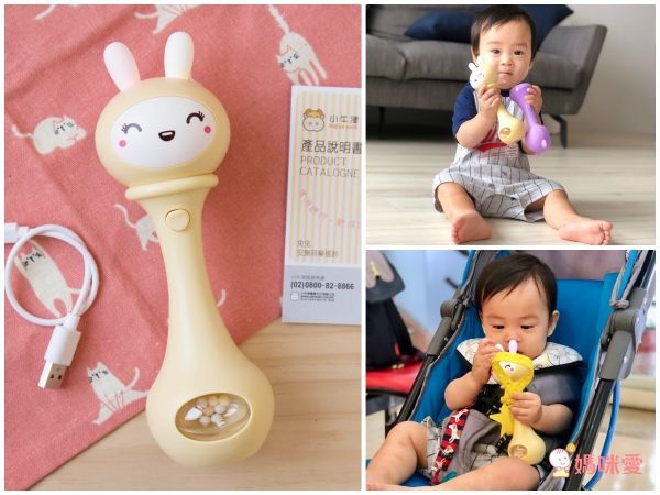 小牛津 - 小萌兔音樂搖鈴-安撫哄睡神器-俏皮綠-附說明書+usb線