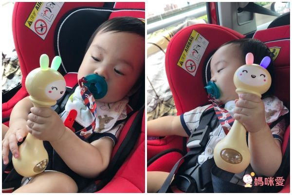 小牛津 - 小萌兔音樂搖鈴-安撫哄睡神器-俏皮綠-附說明書+usb線