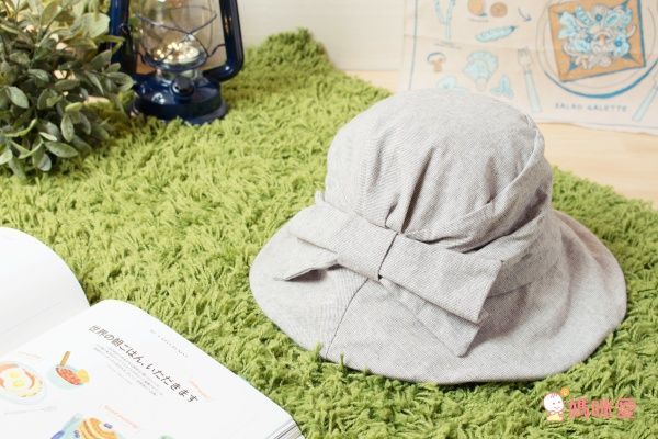 日本AUBE 側邊蝴蝶結可折疊抗UV遮陽帽