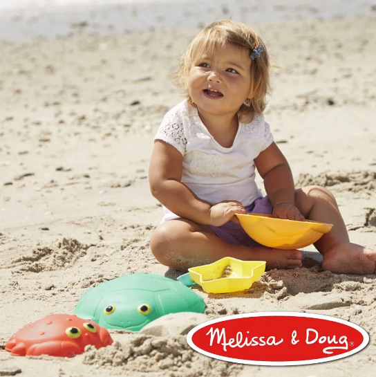 美國瑪莉莎 Melissa & Doug - MD SP 海洋生物造型堆沙模具組,5pcs