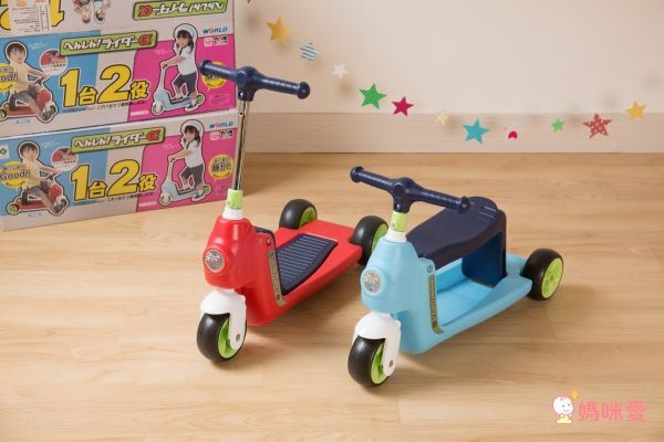 NONAKA WORLD - 變身騎士α 滑步車+滑板車 2 in 1-紅色