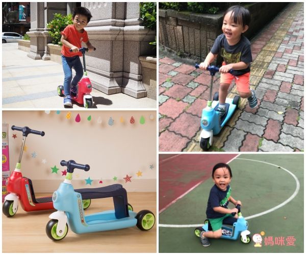 NONAKA WORLD - 變身騎士α 滑步車+滑板車 2 in 1-紅色