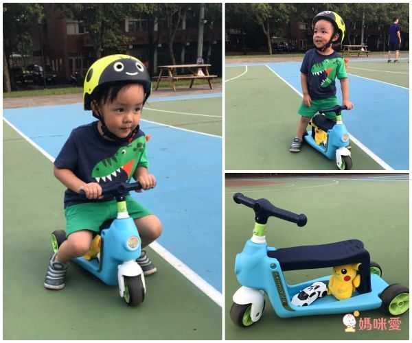 NONAKA WORLD - 變身騎士α 滑步車+滑板車 2 in 1-紅色