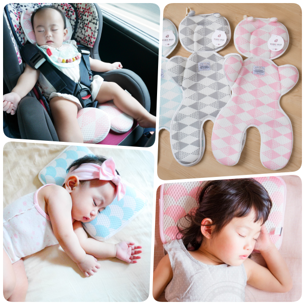 日本 YODO XIUI 3D 透氣推車涼墊、護頭頸枕