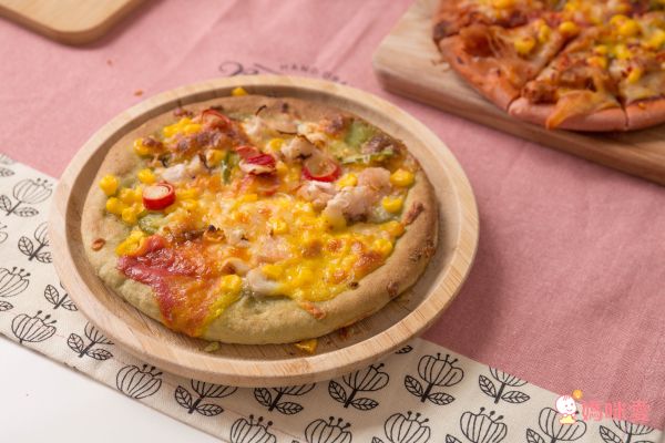 拌伴餐飲 - 6.5吋彩色披薩-咖哩雞肉-黃-180g/1份