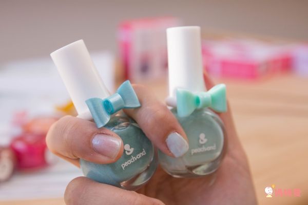 韓國 Peach and - 兒童安全水溶性蝴蝶結指甲油(附戒指)-11貝兒美女黃-10ml