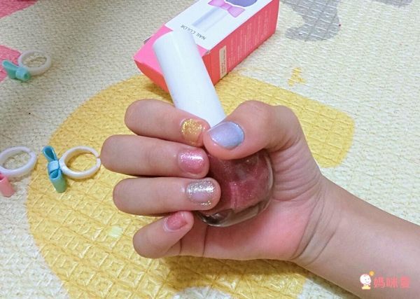 韓國 Peach and - 兒童安全水溶性蝴蝶結指甲油(附戒指)-11貝兒美女黃-10ml