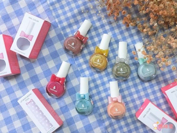 韓國 Peach and - 兒童安全水溶性蝴蝶結指甲油(附戒指)-11貝兒美女黃-10ml